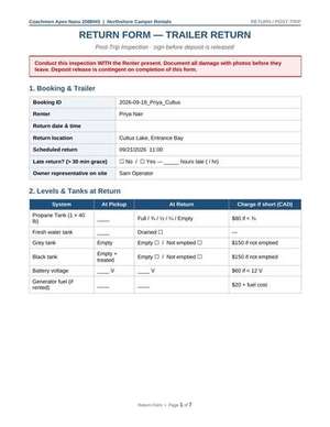 Return Form first page